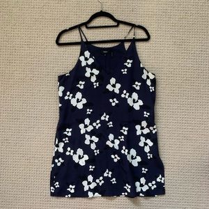 Theory Sleeveless Silk Floral Tunic Top